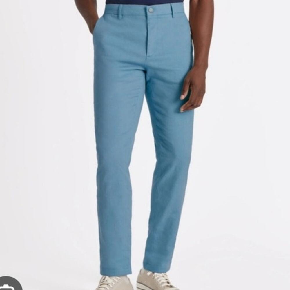 Spoke Linen blue lights lightweight Build C chino work pants beach wedding 38